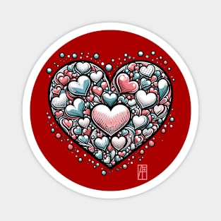 Heart for you - Valentine's Day - Heart shape - Vintage Magnet